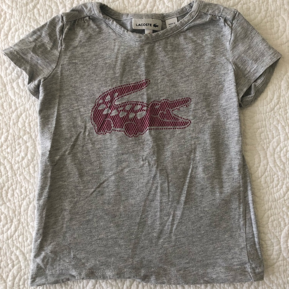 🎀🐊 Girls Lacoste tee shirt size 4 🐊🎀